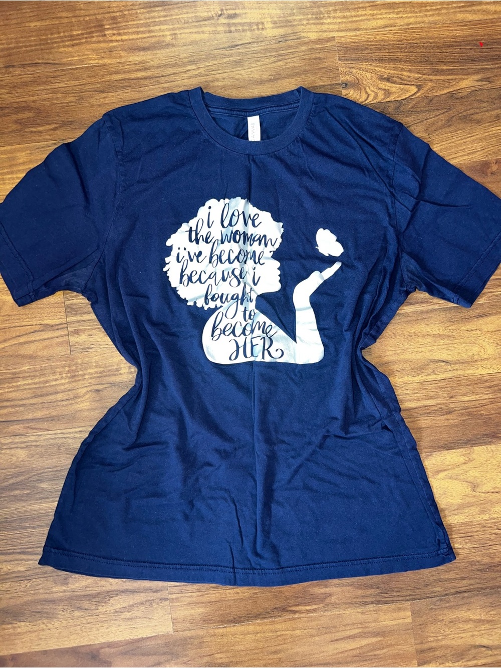 Navy Graphic Short-Sleeve Women's Tee - Inspirational Script